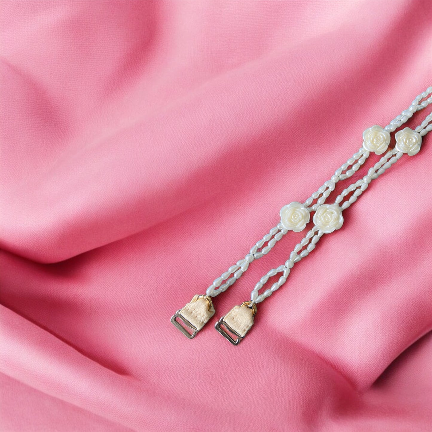 Rose Pearls Bra Straps