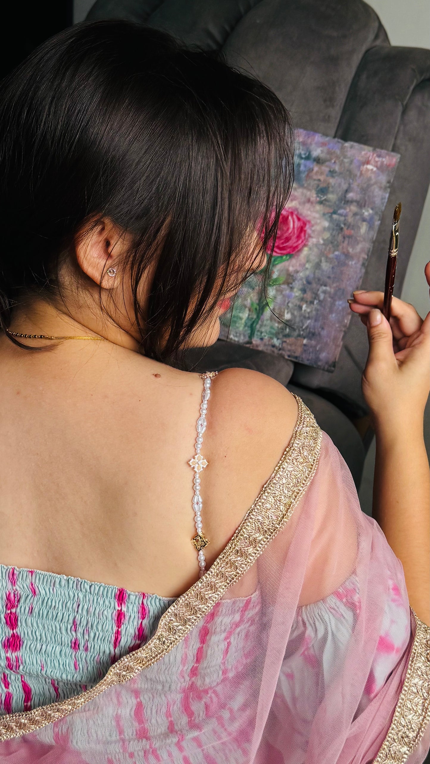 Blush Pearl Bra Strap