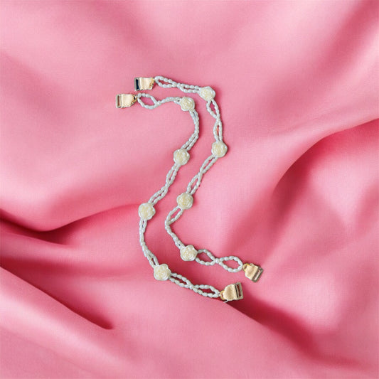 Rose Pearls Bra Straps